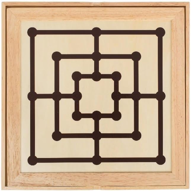 Goki 56953 - Spiele-Set Schach, Dame und Mühle
