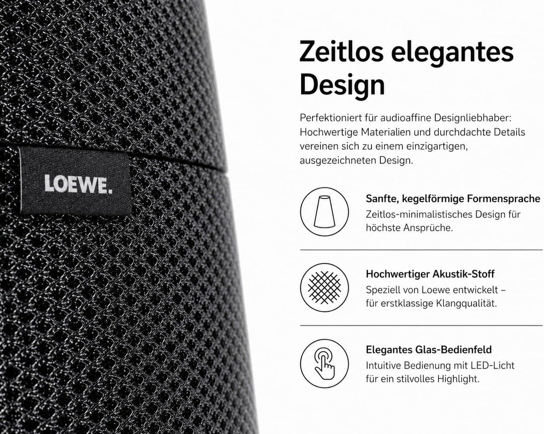 LOEWE Klang mr3, Basaltgrau, Multiroom Lautsprecher, AirPlay 2, Chromcast, DTS Play-Fi, 150 Watt Ges