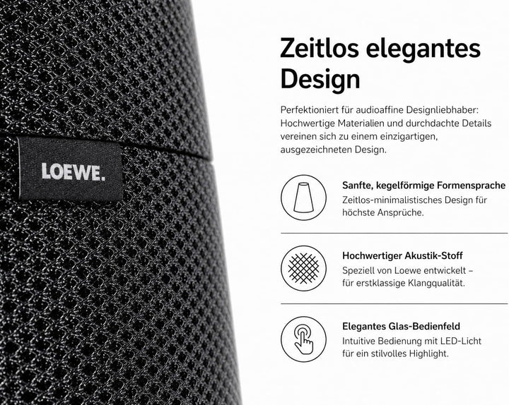 LOEWE Klang mr3, Basaltgrau, Multiroom Lautsprecher, AirPlay 2, Chromcast, DTS Play-Fi, 150 Watt Ges