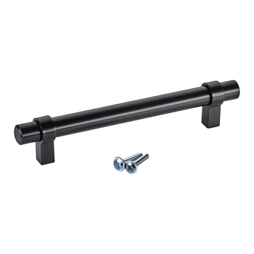SOTECH 10er Set Möbelgriffe G20 Stahl schwarz matt lackiertStangengriffe Ø 14 mm Bohrlochabstand (BA