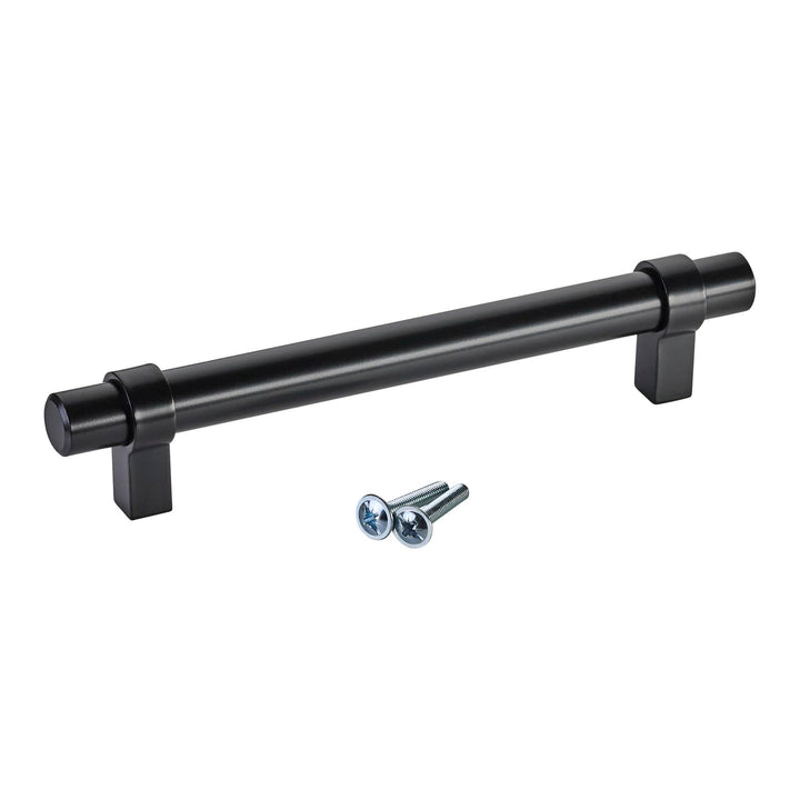 SOTECH 10er Set Möbelgriffe G20 Stahl schwarz matt lackiertStangengriffe Ø 14 mm Bohrlochabstand (BA