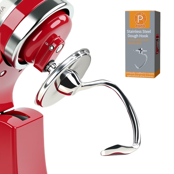 Edelstahl Teighaken für Kitchen Aid 4,5-5 Quart Tilt Head Standmixer, kompatibel mit Kitchen Aid Zub