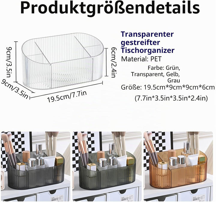 DASITON Make up Kosmetik Organizer,Pinsel Organizer mit 5 Fächern,Acryl Kosmetik Aufbewahrung mit Gr