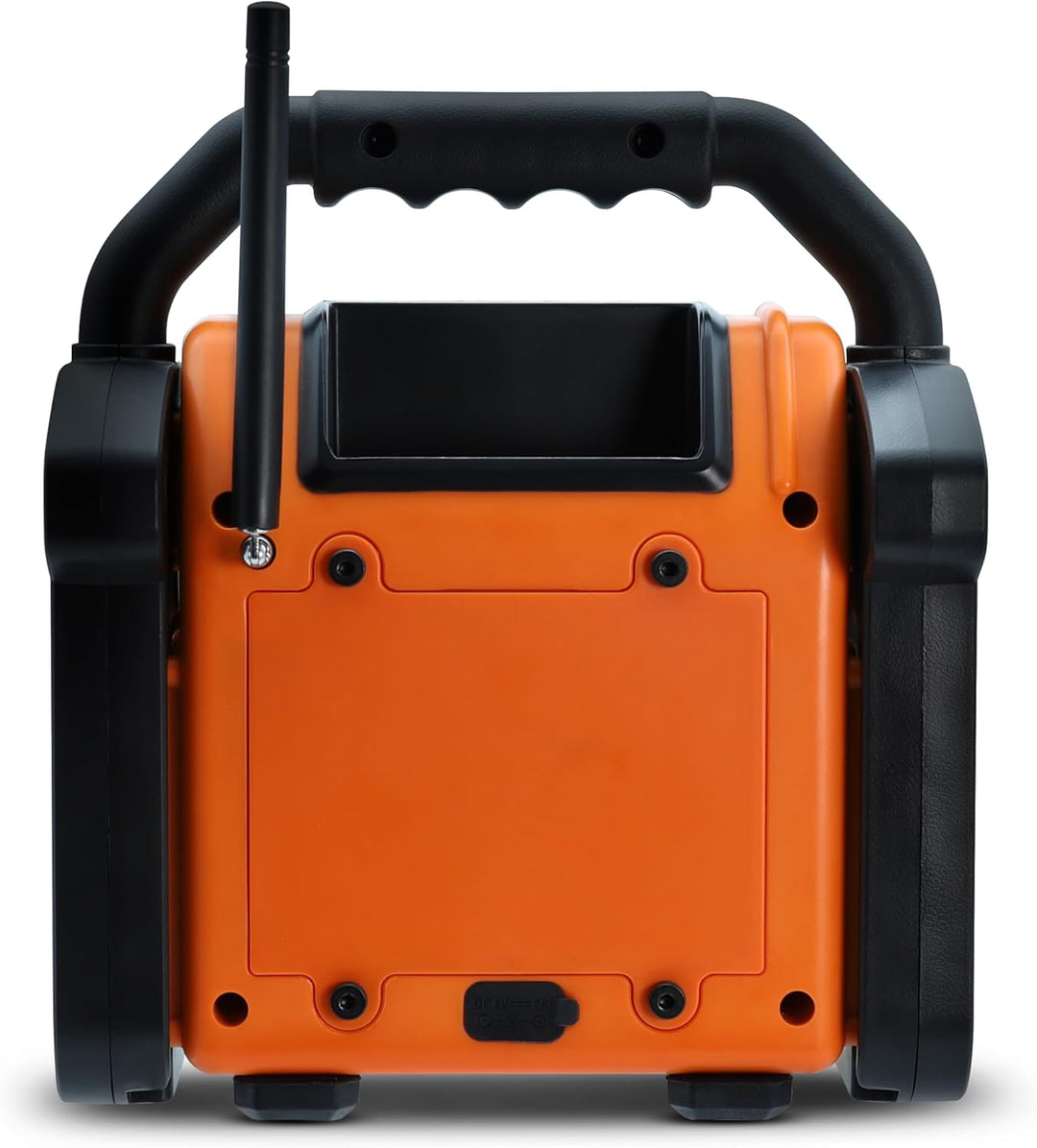METRONIC 477227 Baustellenradio FM Bluetooth mit wiederaufladbarem Backup-Akku – robust, stossfest,