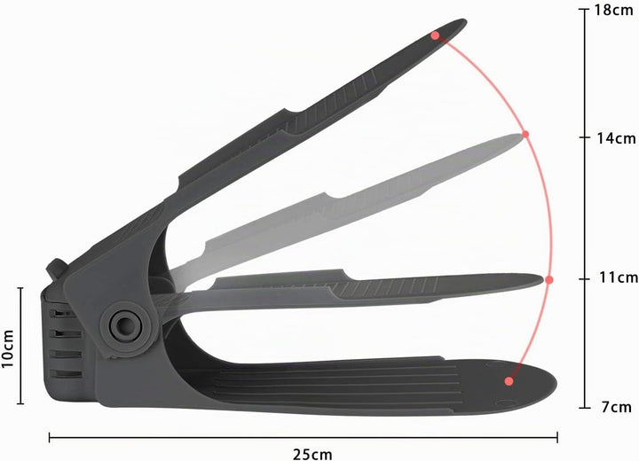 30 x Verstellbarer Schuhschlitz Schuhregal Schuhstapler schuhaufbewahrung Schuhorganizer Schuhhalter
