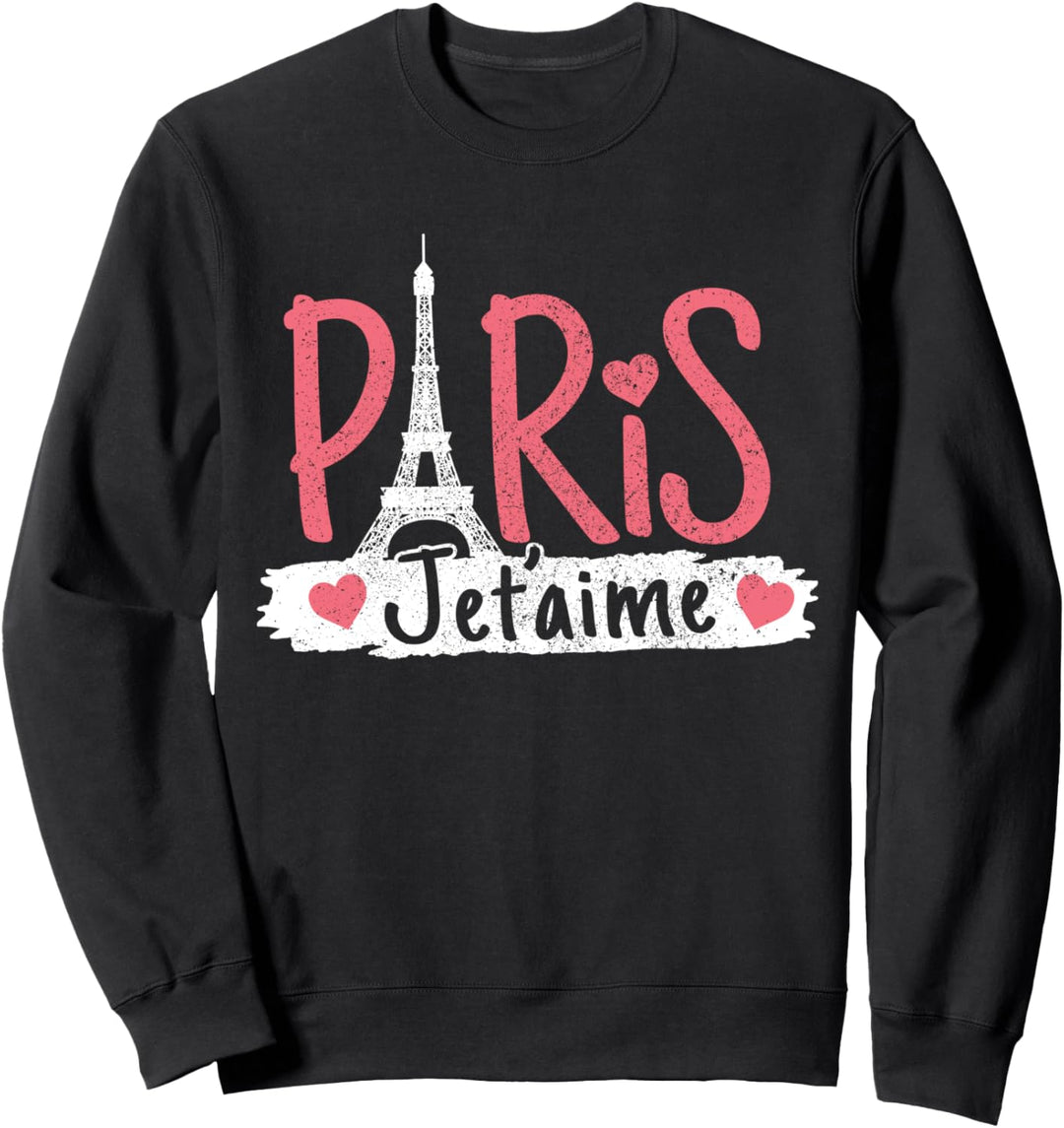 Paris Je t'aime Eiffelturm Frankreich Souvenir Geschenk Sweatshirt