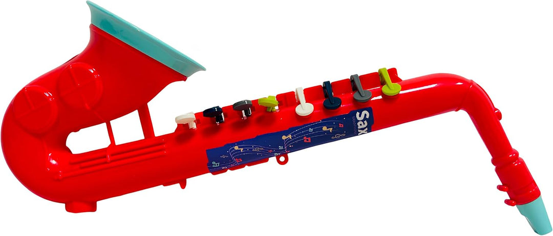 Trompete Spielzeug für Kinder 35 cm mit 4 Tasten Trompete Kunststoff Saxophon Spielzeug Saxophon 35