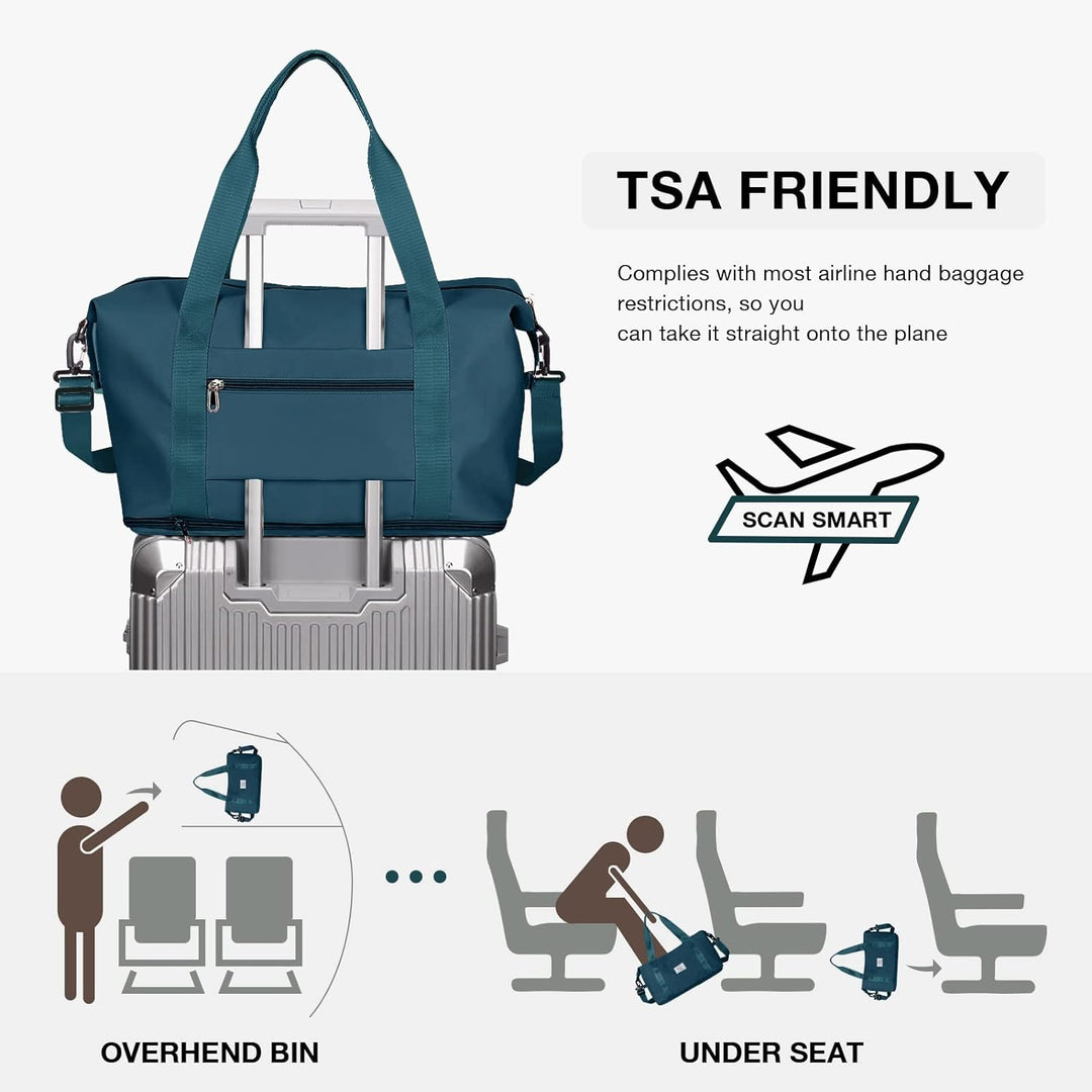 Reisetasche Damen Sporttasche 40x20x25 Ryanair Handgepäck Tasche Weekender Bag Schwimmtasche Wasserd