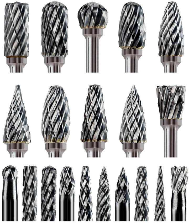 Sworker Hartmetall-Frässtift-Set, kompatibel mit Dremel 1/8 Zoll Schaft, 20 Stück, Schneideisen, Dre