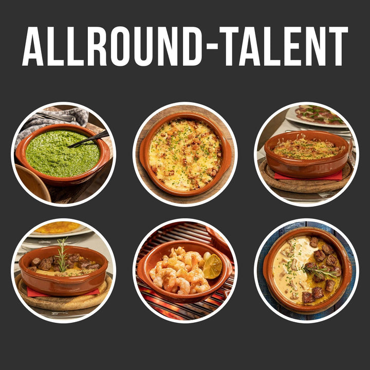 FUMOSA keramische Grillschale Piataci 6x 14 cm 14 cm - 6er Set, 14 cm - 6er Set