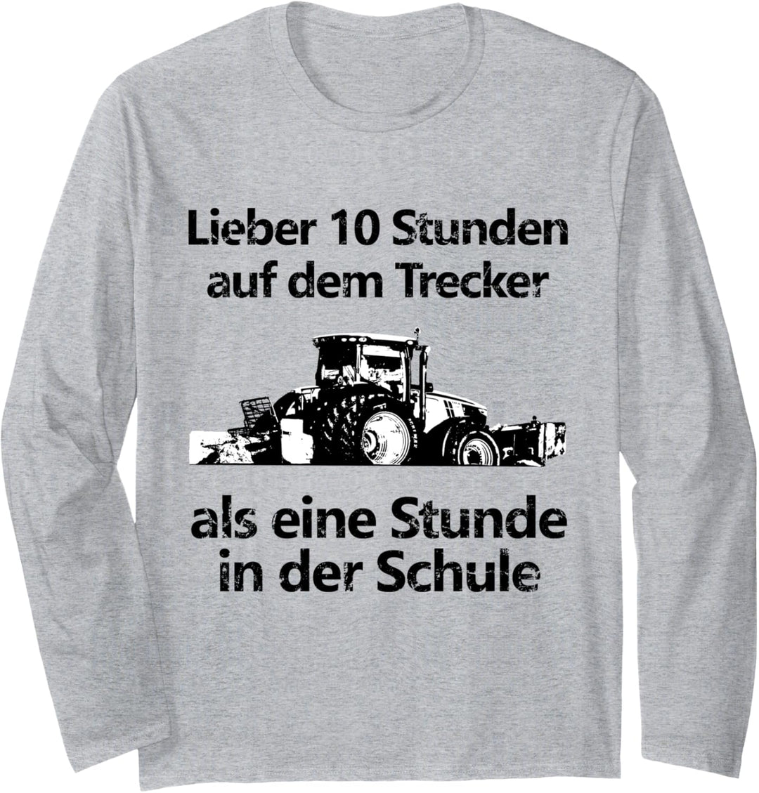Landwirtschaft Landwirt Bauer Trecker Traktor Schule Kinder Langarmshirt
