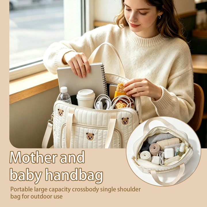 Gross Wickeltasche Für Baby 35×29×10cm, Diaper Bag, Vielseitige Tragetasche | Kliniktasche Geburt mi
