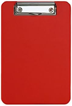 Klemmbrett DIN A5 Schreibplatte Clipboard (10 Stück | A5, rot)