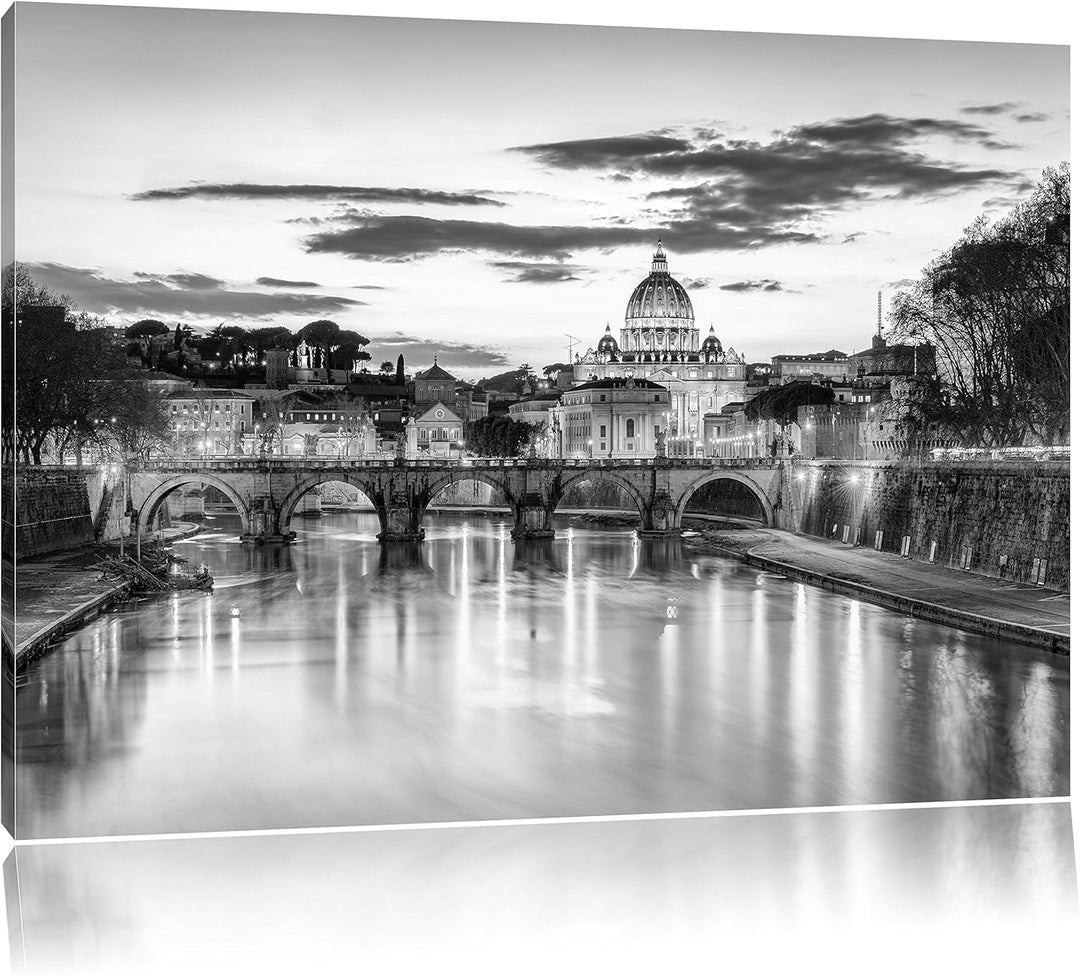 der Basilika St. Peter in Rom / 100x70cm Leinwandbild bespannt auf Holzrahmen/Wandbild Kunstdruck De