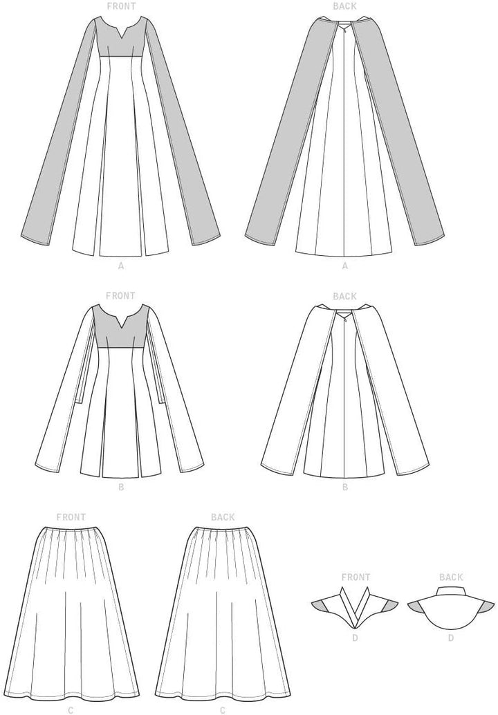 McCall's Patterns McCall's M7854A5 Women's High Fantasy Queen Cosplay Costume Sewing Pattern, Sizes