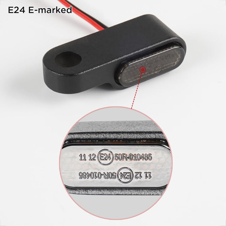 evermotor Mini 3 LED Motorrad LED Blinker,Universal 12V E24 Aluminiumlegierung im Feinguss IP67 Wass