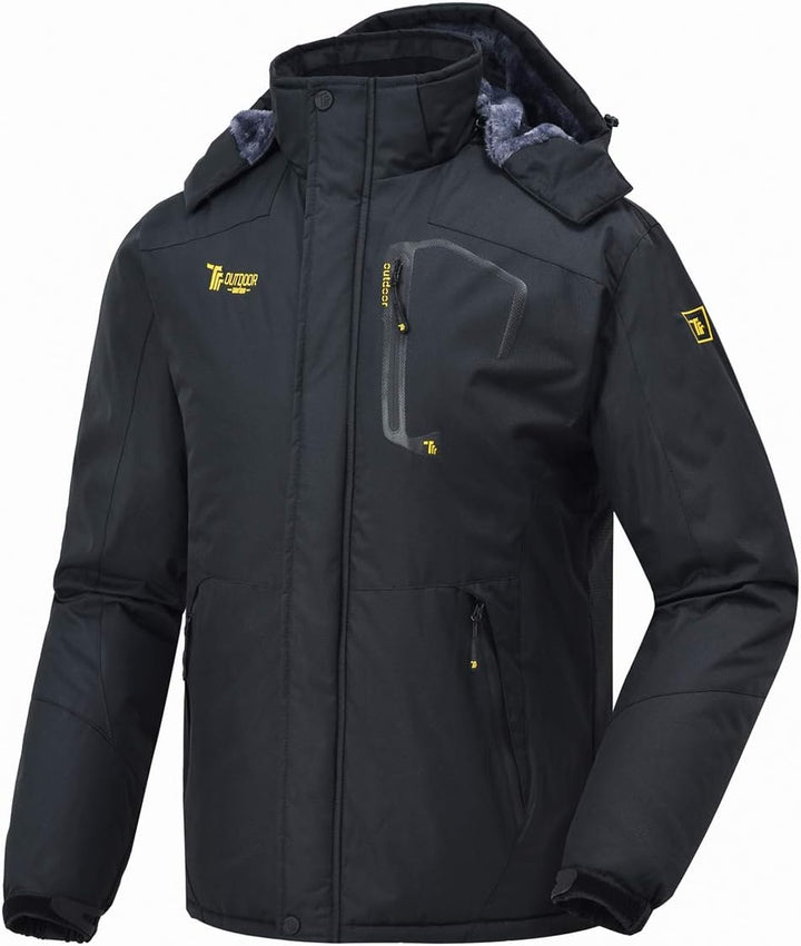 donhobo Herren Winter Fleecejacke Warm Jacke Softshelljacke Atmungsaktiv Outdoor Skijacke Winddichte