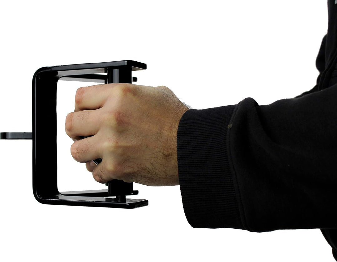 Zweihand Kugelgriff, Double Balled Rowing Handle, Arm und Griffkraft Trainingsgerät, Schwarz, doppel