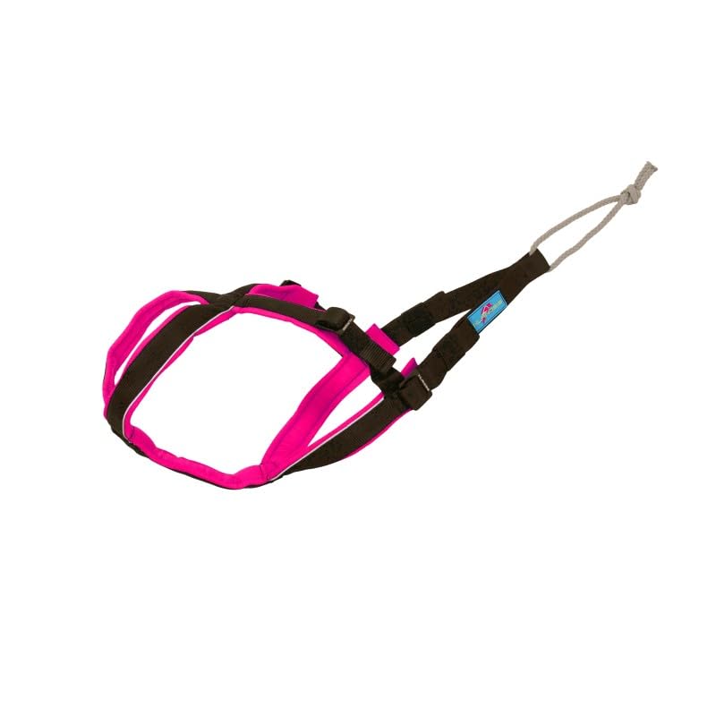 inlandsis Canicross Geschirr für kleine Hunde, Open-Back S Rosa / Schwarz, S Rosa / Schwarz