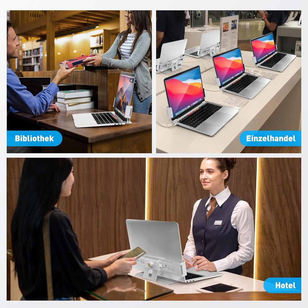 AboveTEK Laptop-Schliessstation, Aluminium-MacBook-Sicherheitsschloss mit sicherem Kupferzylinder, k