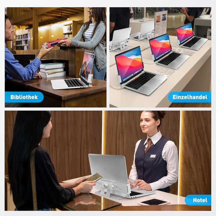 AboveTEK Laptop-Schliessstation, Aluminium-MacBook-Sicherheitsschloss mit sicherem Kupferzylinder, k