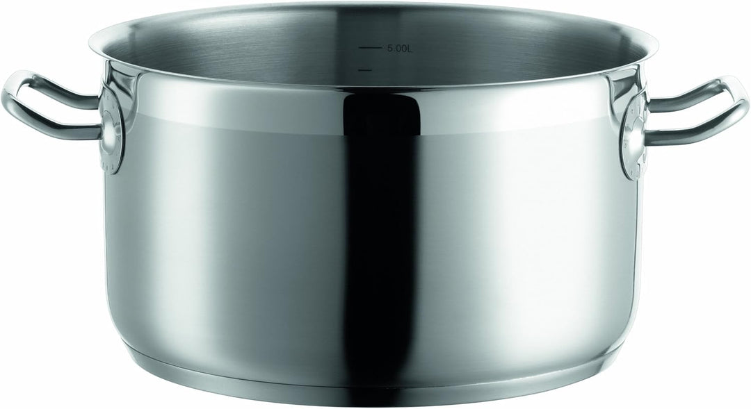 Mäser, Serie Professional, Fleischtopf 24 cm, Topf aus hochwertigem Edelstahl 18/10, Induktion, Lite