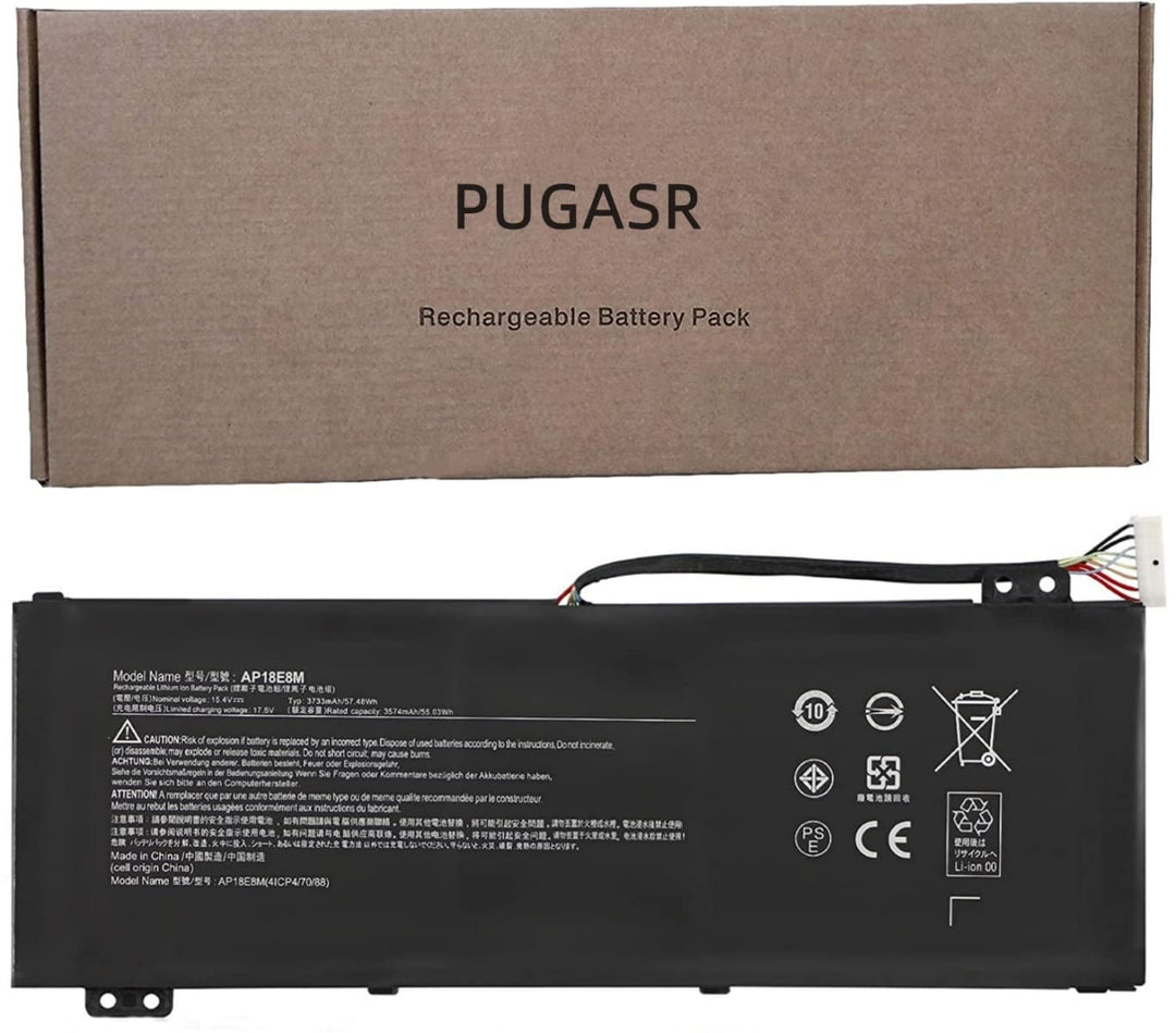 PUGASR AP18E8M Laptop Akku Kompatibel mit Acer Nitro 5 AN515-55 AN515-52 AN515-43 AN515-44 Predator