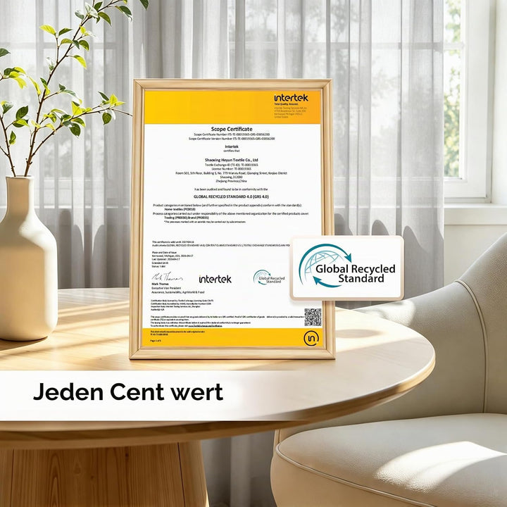 MRTREES Voile Gardinen Vorhang halbtransparent kurz mit Ösen in Leinenoptik Stores Gardinen Schals f