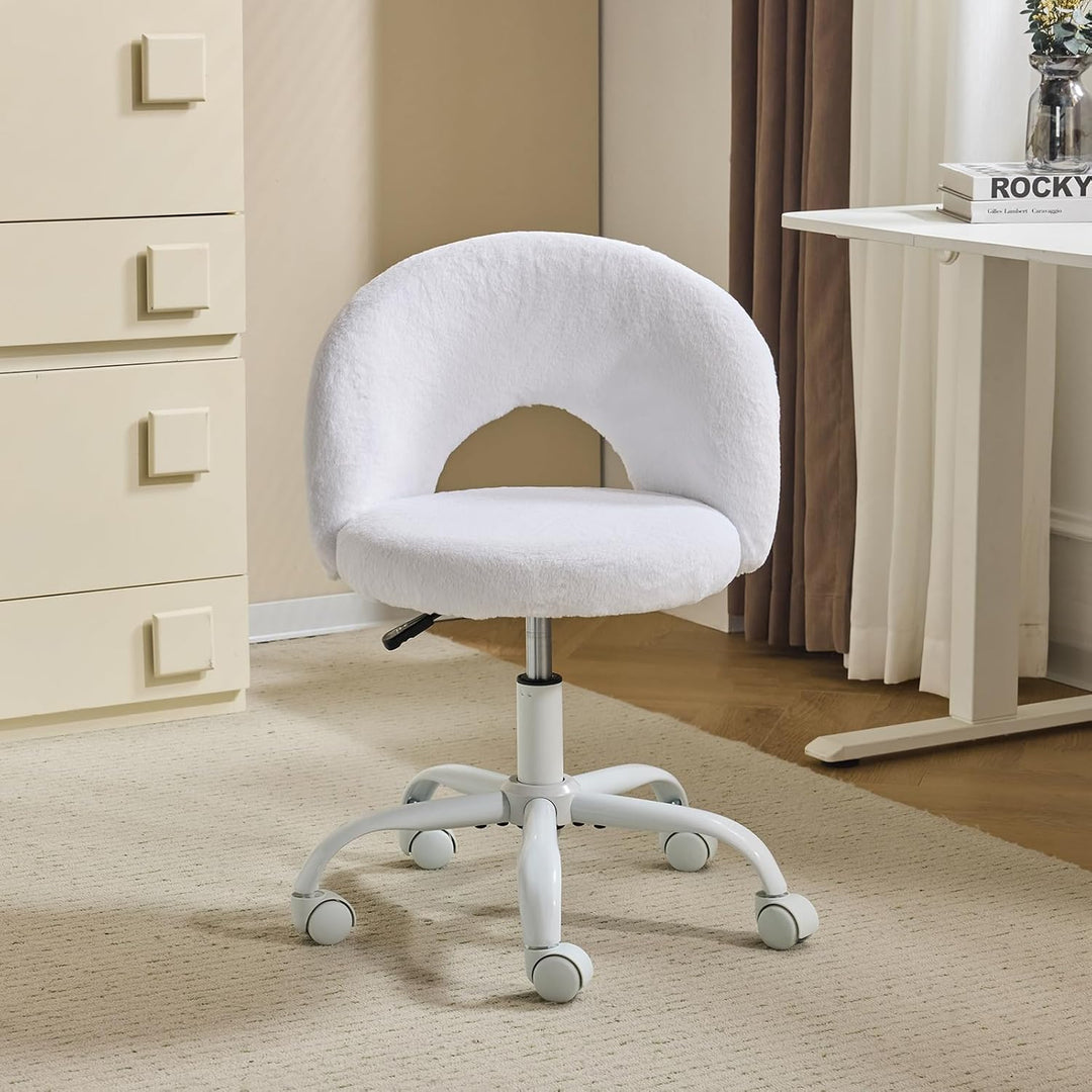 Bonnlo Homeoffice Stuhl, Schreibtischstuhl, Schminktisch Stuhl, Bürostuhl ohne Armlehnen, Drehstuhl