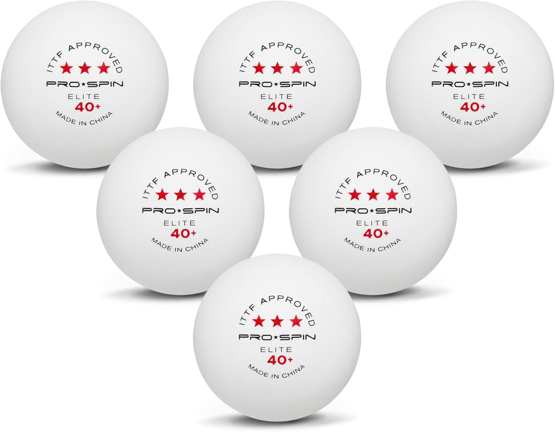 PRO SPIN Tischtennisbälle -Weisse Tischtennisbällen 3 Sterne 40+ | Hochwertige ABS-Trainingsbälle |