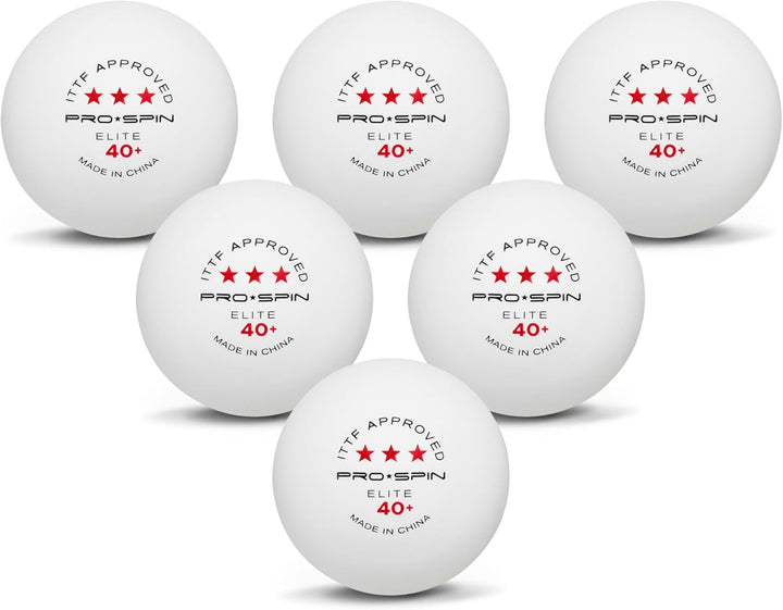 PRO SPIN Tischtennisbälle -Weisse Tischtennisbällen 3 Sterne 40+ | Hochwertige ABS-Trainingsbälle |