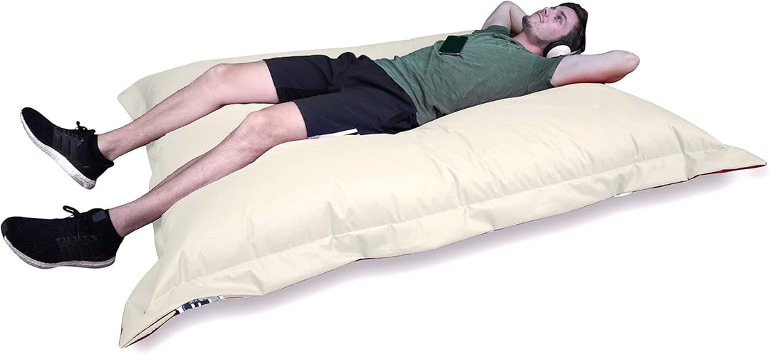 PATCH HOME Orginal Premium Gaming Sitzsack Sitzkissen für In & Outdoor Fertig befüllt in 3 Grössen &