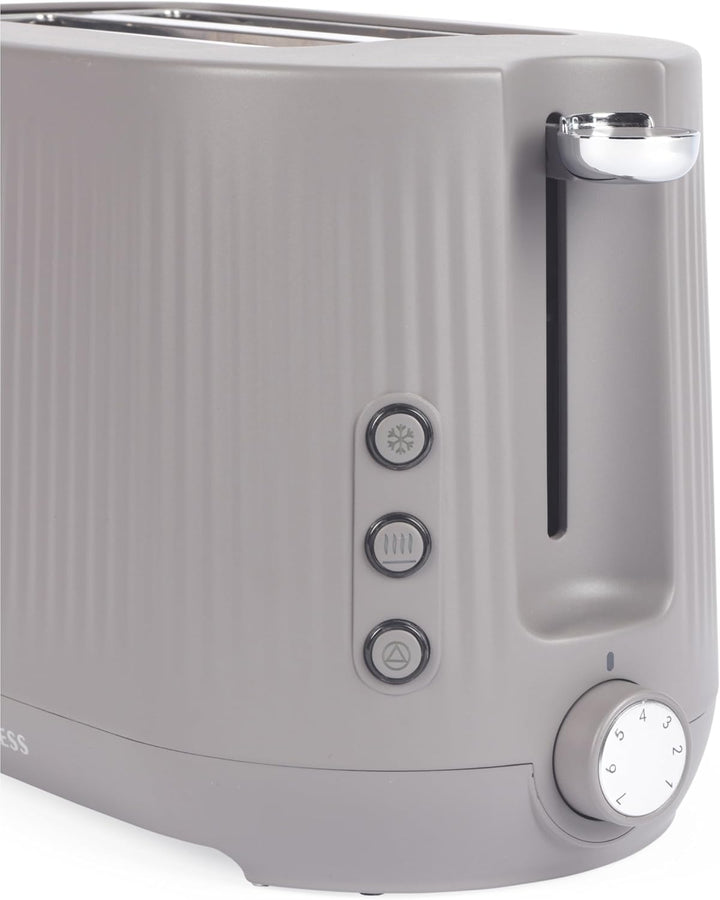 Progress Mellow 2-Scheiben-Toaster – Auftau-, Aufwärm- & Stoppfunktionen, 6 Bräunungsstufen, herausn