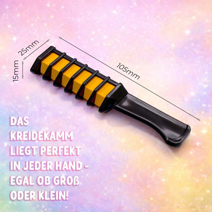 Magicat Haarkreide für Mädchen Deluxe Set 2026 I 10 Farben & 5 Haargummis I Kinder Haarfarbe auswasc