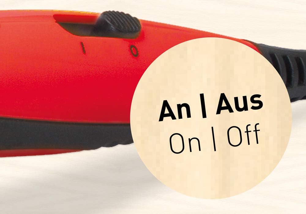 Pebaro 0262 Brandmalkolben mit An/Aus-Funktion, 9 Brennstempel, 9 Spitzen, Lötspitze, Styropormesser