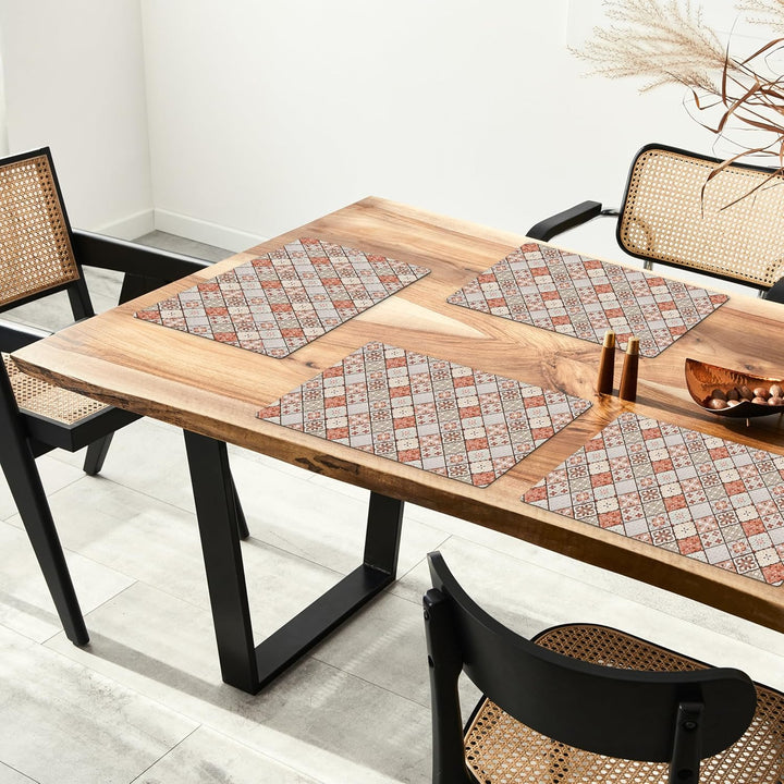 KitchenYeah© Platzsets Abwaschbar 6-Teilig 45x30 cm Tischsets Platzdeckchen rutschfeste Platzset Unt