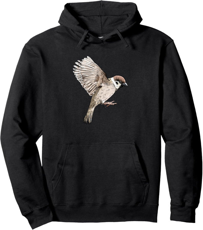 Spatz-Frühling-Freiheit-Vogel-Tier Pullover Hoodie