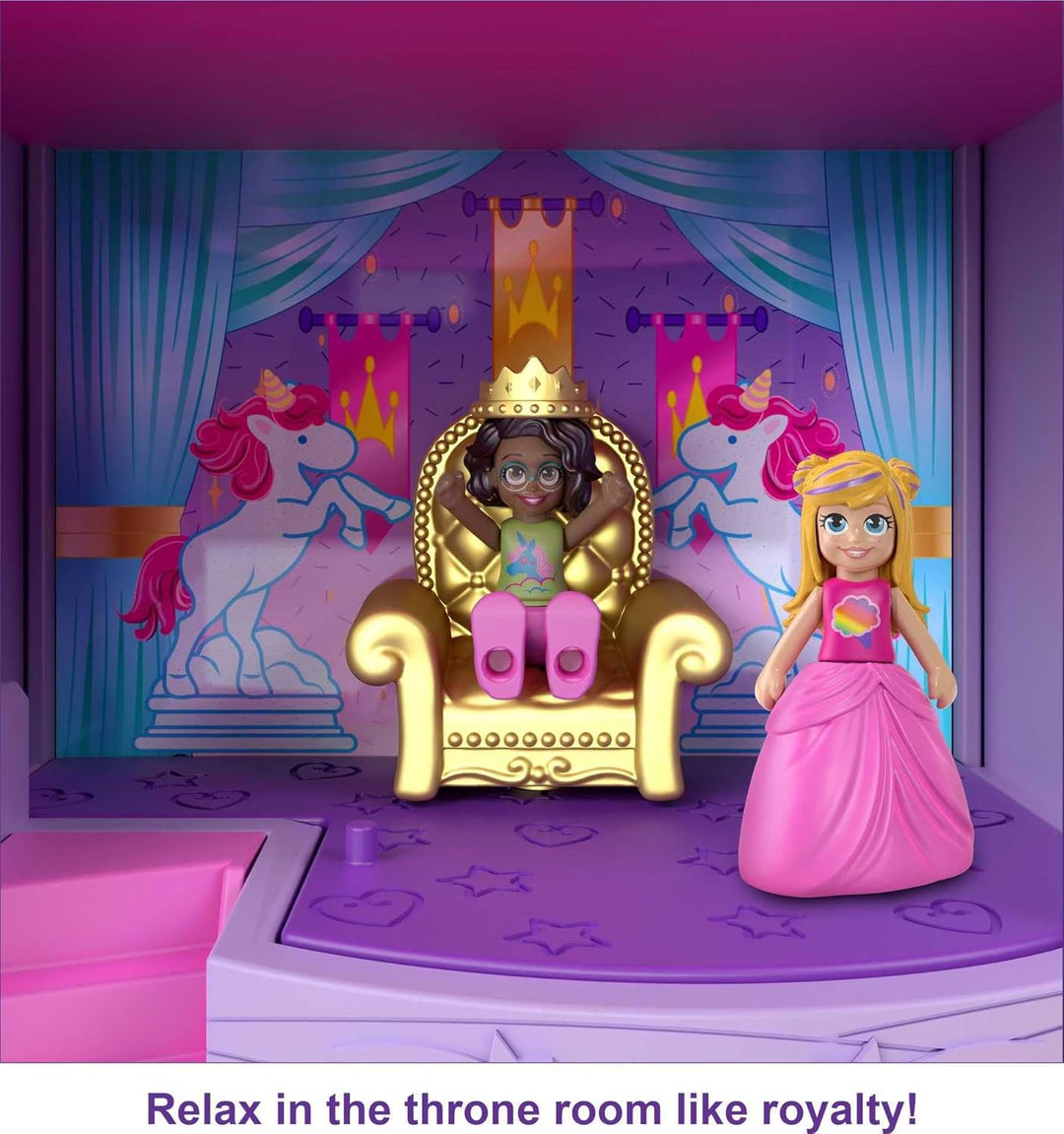 Polly Pocket Pollyville Regenbogen-Einhornspass Freizeitpark