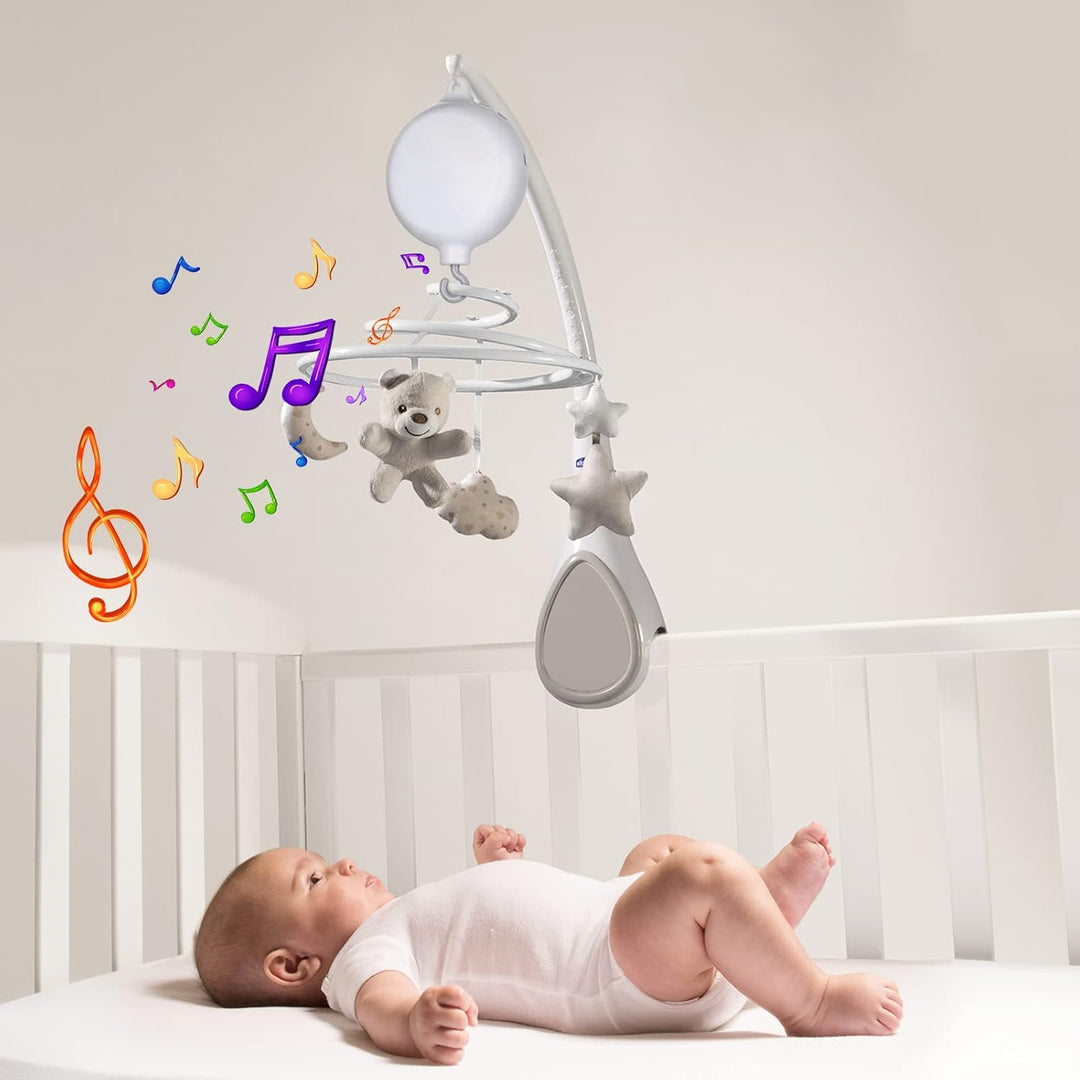 FITNATE Babybettwäsche Rotierende Spieluhr, Mobile Spieluhr, Baby Spieluhr mit 3 Aufkleber, eine 128