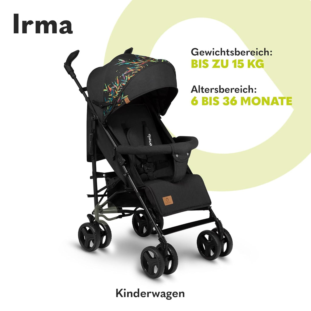 LIONELO Irma Kinderwagen bis 15 kg, Kinderwagen, leichter moderner Kinderwagen mit Liegefunktion, fa