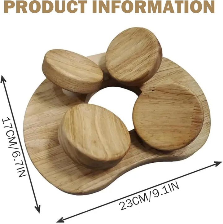 Saunakissen, Sauna-Kopfstütze aus Holz mit drehbarem Design zur Nackenstütze, ergonomisches Nackenki