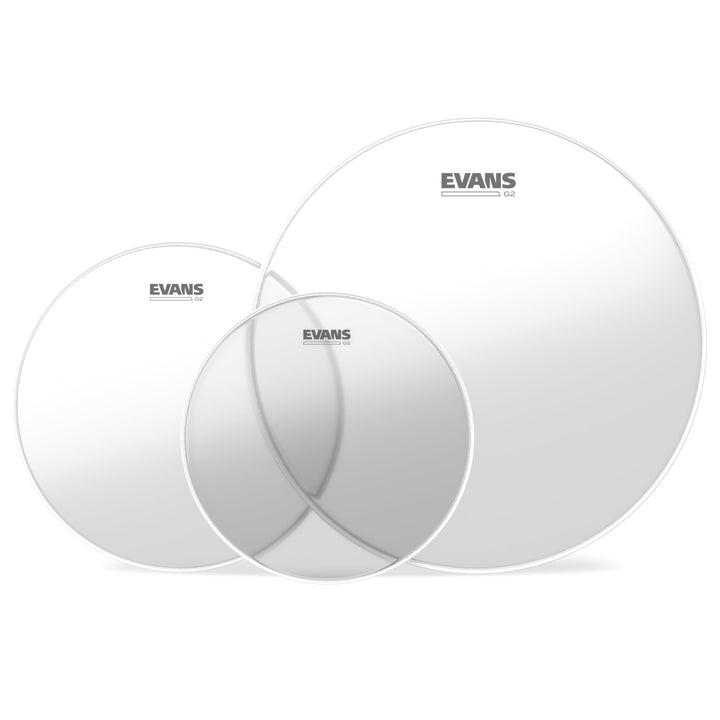 Evans ETP-G2CLR-F G2 (Clear) Fusion Tom Pack 25,4 cm (10 Zoll), 30,4 cm (12 Zoll), 35,5 cm (14 Zoll)