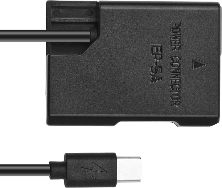 Andoer EN-EL14 Dummy Battery USB-C Coupler Adapter Dummy Battery Coupler mit USB Typ-C Feder Stromka