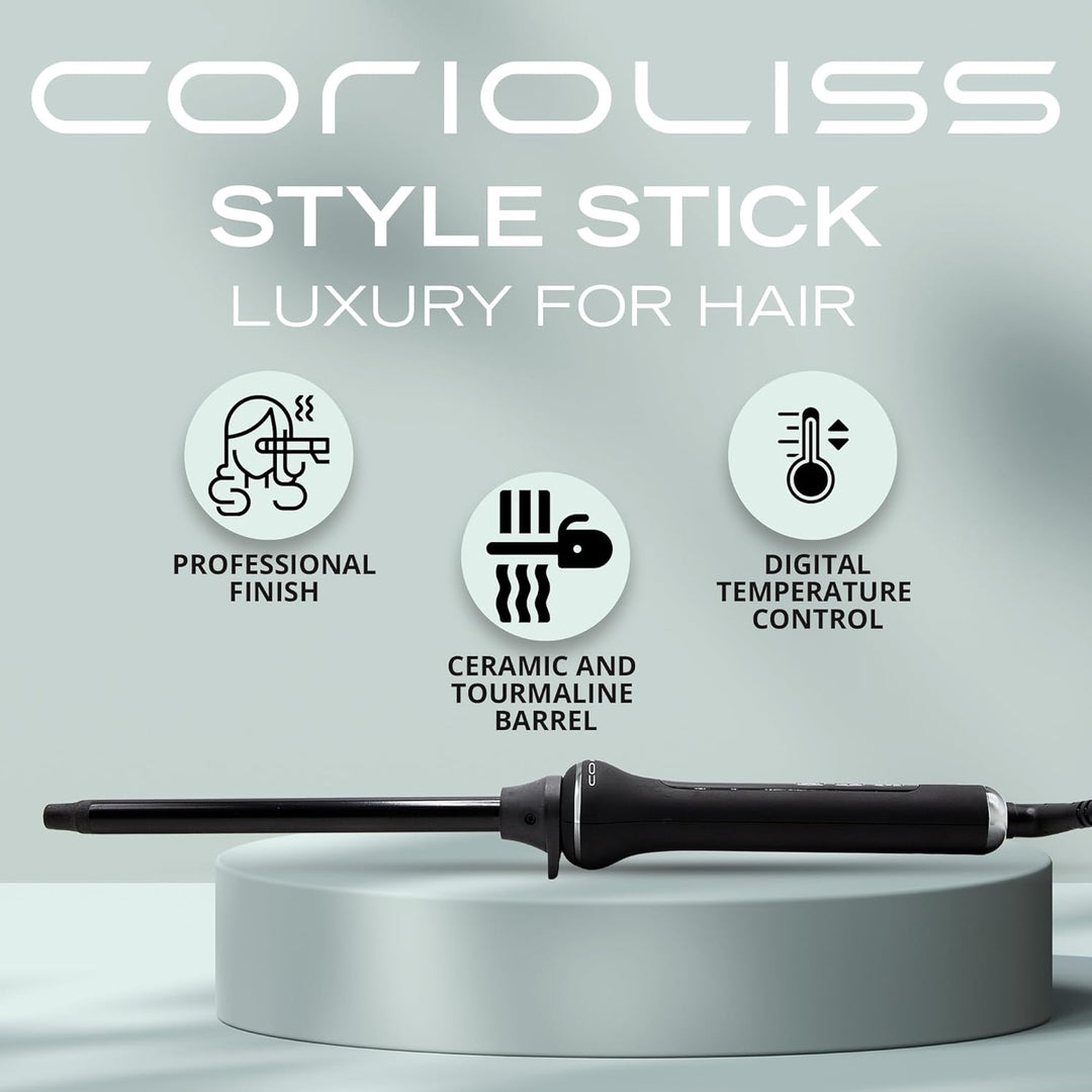 Corioliss Style Stick Digital Lockenstab Schwarz Soft Touch