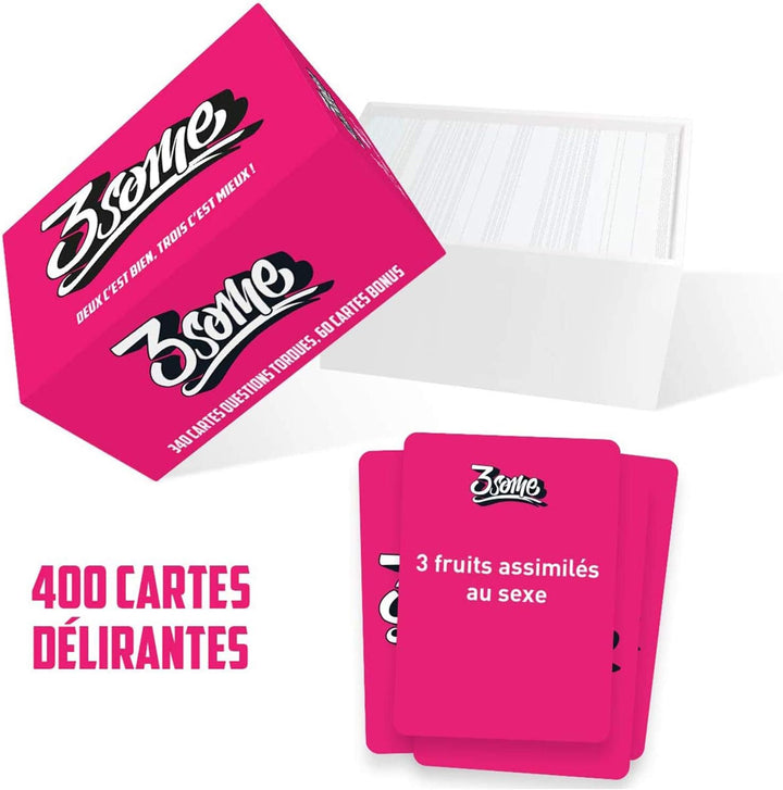 Original Cup „3some“ Gesellschaftsspiel für Erwachsene, französische Ausgabe Weiss, Weiss