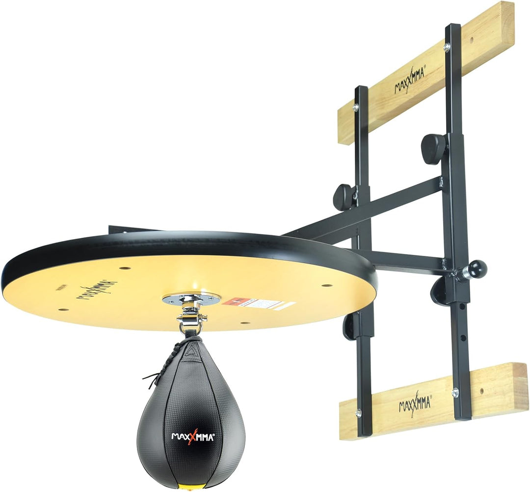 MaxxMMA Speed Bag Platform Kit - Heavy Duty Boxtraining Equipment with Punchingball, Adjustable Heig