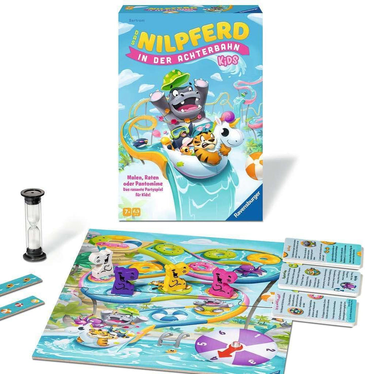 Ravensburger 22361 - Das Nilpferd in der Achterbahn Kids - Gesellschaftsspiel für Kinder und Familie