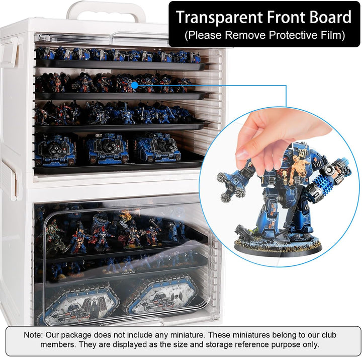 Jucoci Miniaturen Aufbewahrungskoffer Miniaturen Transportkoffer (2 PCS Set), 2 PCS Set