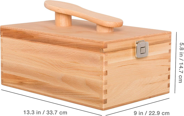 Redecker Schuhputzkasten mit Klappdeckel aus Buche