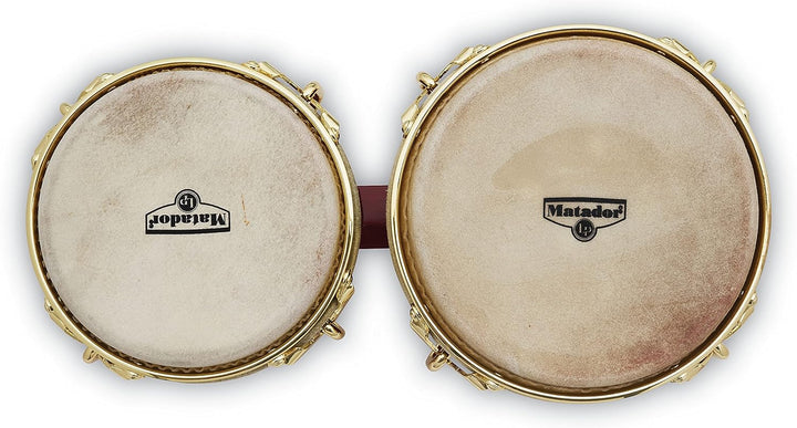 LP Latin Percussion LP811008 Matador Wood Bongo Red Gold Hardware Rot, Gold HW, Rot, Gold HW